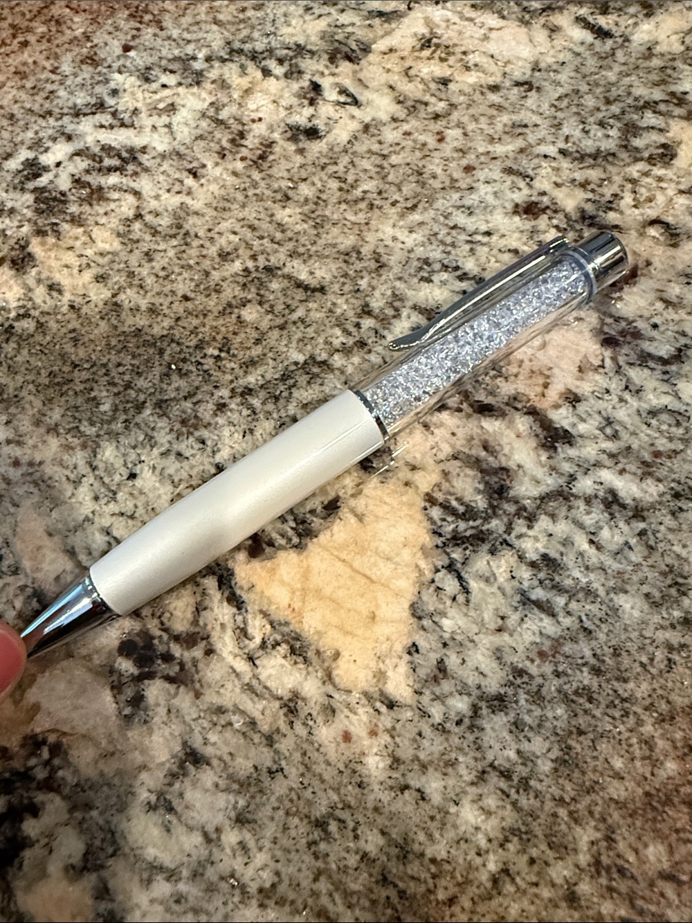 Swarovski White Crystal-Embellished Ballpoint Pen *needs new ink*